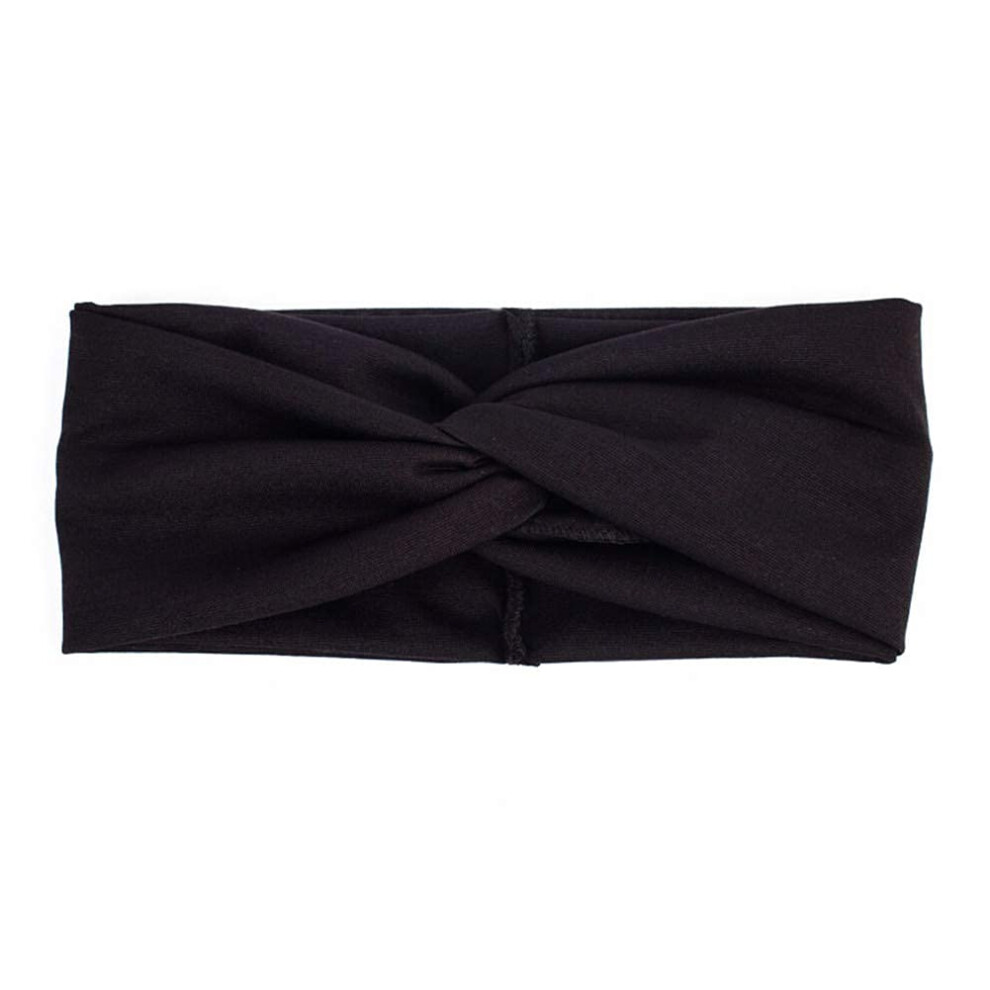 Shimmer Anna Shine Black Headbands for Women (Twist)