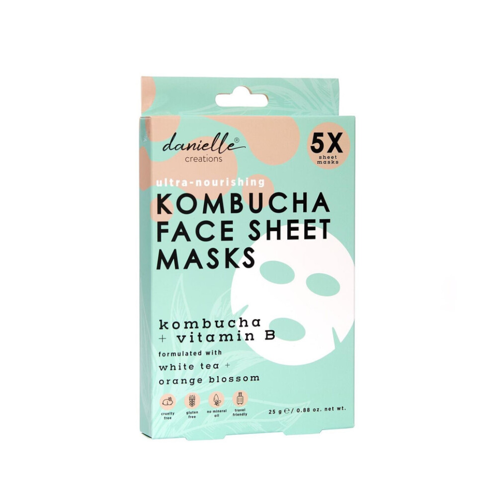 Danielle Creations Danielle Kombucha & Vitamin B Face Sheet Mask (Pack Of 5)
