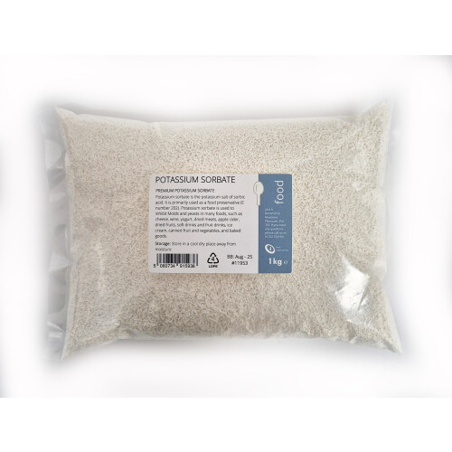 Potassium Sorbate 1kg - Highest Quality - Food, E202, Wine making.