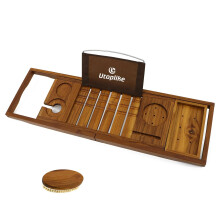 Utoplike Teak Bathtub Caddy Tray Bath Tray for Tub Unique Bathtub Org