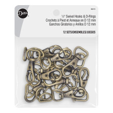 Dritz otocn hcky a D krouky 1/2"" staroitn mosazn taka a prsluenstv 1/2"""" 12ct