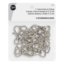 Dritz otocn hcky a D krouky 1/2in niklov taka a prsluenstv k tace 1/2"""" 12ct