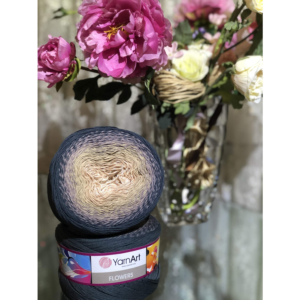 Przedza Art Flowers Przedza 55% Bawelna 45% Akryl 250 Gr 1094Yds Wielokolorowa Przedza Bawelniana Teczowa Przedza Do Szydelkowania Wiosna Lato 2-image