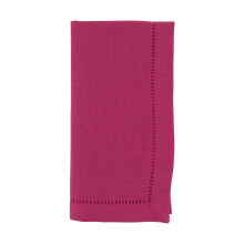?erve?el de cina de stil de via?a Saro cu grani?a Hemstitched (set de 12) Fuchsia 22 """"