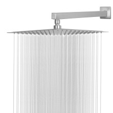 HarJue Shower Head with Extension Arm High Pressure Square Shower Head with ShowerArm Stainless Steel Rainfall ShowerheadWate