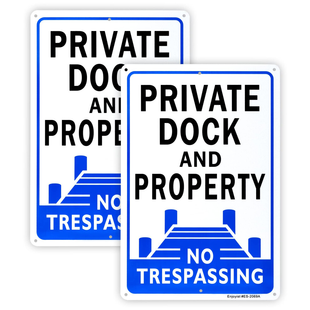 Lot De 2 Panneaux D'interdiction D'acc S Au Quai Priv-image