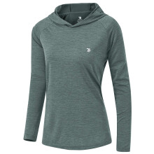 TBMPOY Dam UPF 50+ Solskydd Hoodie Långärmad Fiske Vandra Utomhus UV T-shirt Lätt 6-cyan XL