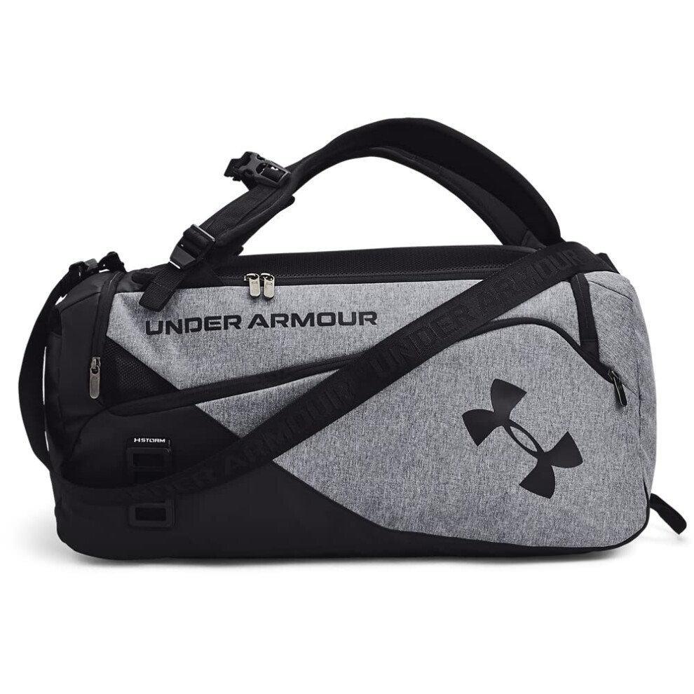 Under Armour Unisex-Volwassene Bevat Duo Duffle Bag Pitch Grijs Medium Heather (012) Zwart Small-image