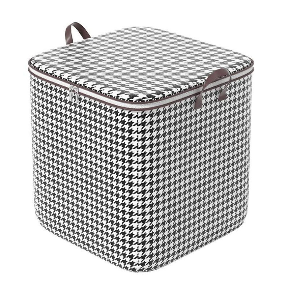 (180L) Houndstooth Giant Can Hold Buggy Bag Large Capacity Clothes Bag Mildew-proof Quilt Storage Basket Boxes Moving Packing