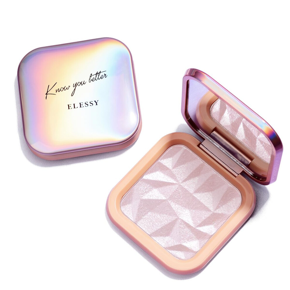 ELESSY Highlighter Makeup Palette Glitter Pink Highlighter Palette Shimmer Highlighter Powder Suit All Skin Tones-DAWN GLOW-image-OPC-PFNG27Z-NEW