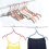 (Pink) 10pcs Foldableable Clothes Hanger Travel Portable 6