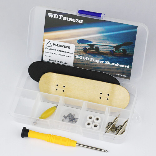 WDTMEEZU Ξύλινο Επαγγελματικό Fingerboard με Ρόδες και Ρουλεμάν για Ενήλικες και Παιδιά 1