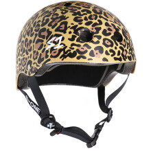 S1 Lifer -kypr rullalautailuun BMX- ja rullaluisteluihin - EPS Fusion Foam CPSC- ja ASTM-sertifioitu - Tan Leopard Matte XXX-Large (23,5"")