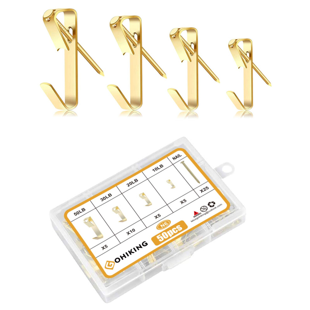 Bild Aufh Ngen Haken 50 Pcs Heavy Duty 10-50 Lbs Bild Aufh Nger Har-image