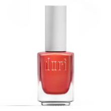 Lac de unghii Duri 744 Karma Red Orange Gold Shimmer Acoperire completa Finisare stralucitoare Uscare rapida 0,45 FL Oz