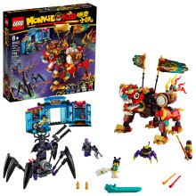 LEGO MONKIE KID: Monkie Kid's Lion Guardian 80021 Building Kit; Cool mech -leksak fr barn; Battle Playset med en Mech Battle Rig Buildable Arcad
