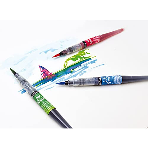 Sennelier Ink Brush Pen Set p? 6 iriserende 1