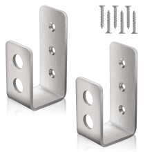 2x4 Door Barricade Brackets (2 pcs) Drop Open Bar Holder Marine Grade