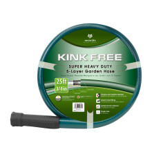 V?rd Have Kort Haveslange 3/4 in. X 25ft. NO KINK Ingen l?k HEAVY DUTY Holdbar PVC vandslange med messing slangefittings Drejeligt greb han til h