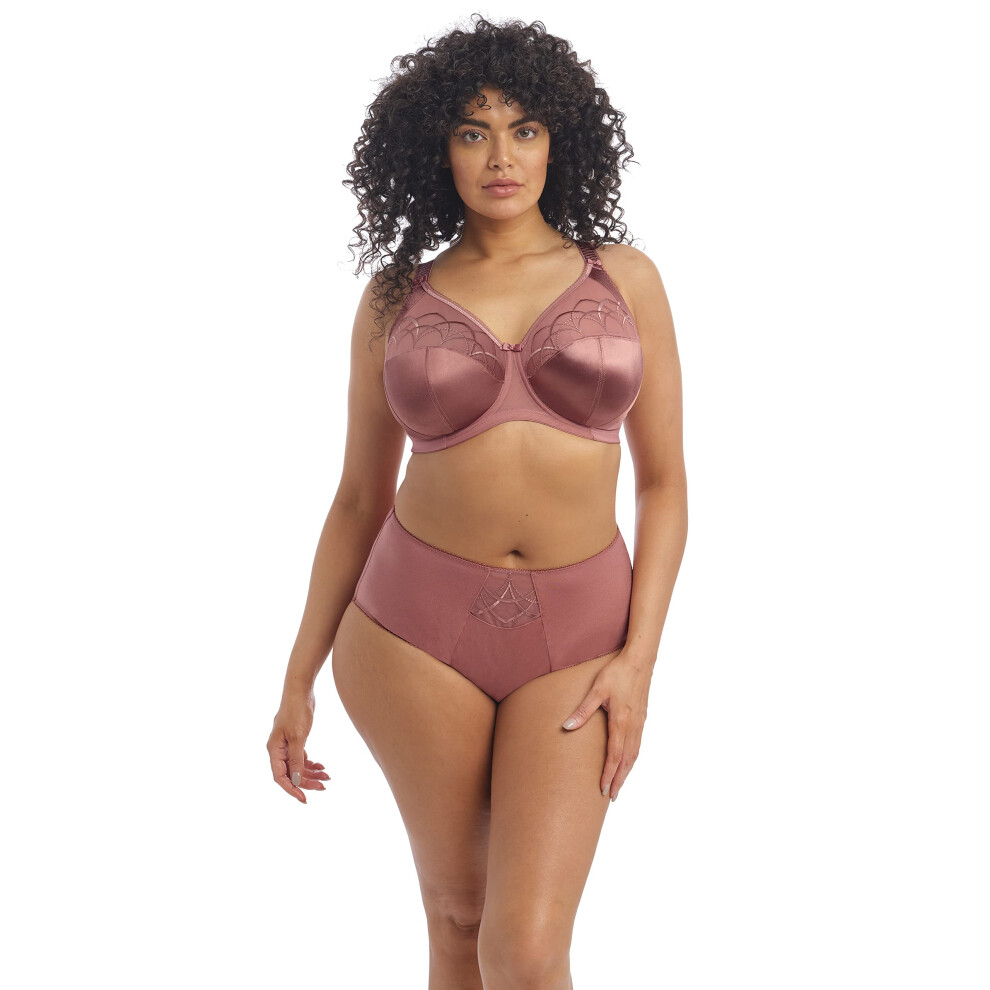 Soutien-gorge     armatures et bonnets pleins Elomi pour femmes, grande taille, couleur bois de rose 4