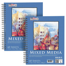 US Art Supply 11"""" x 14"""" Mixed Media Paper Pad Schetsboek 2-Pack
