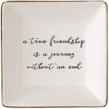Simply Charmed Best Friend Gift for Women - Sentimental Gift - Ceramic Ring Dish for Her Jewelry