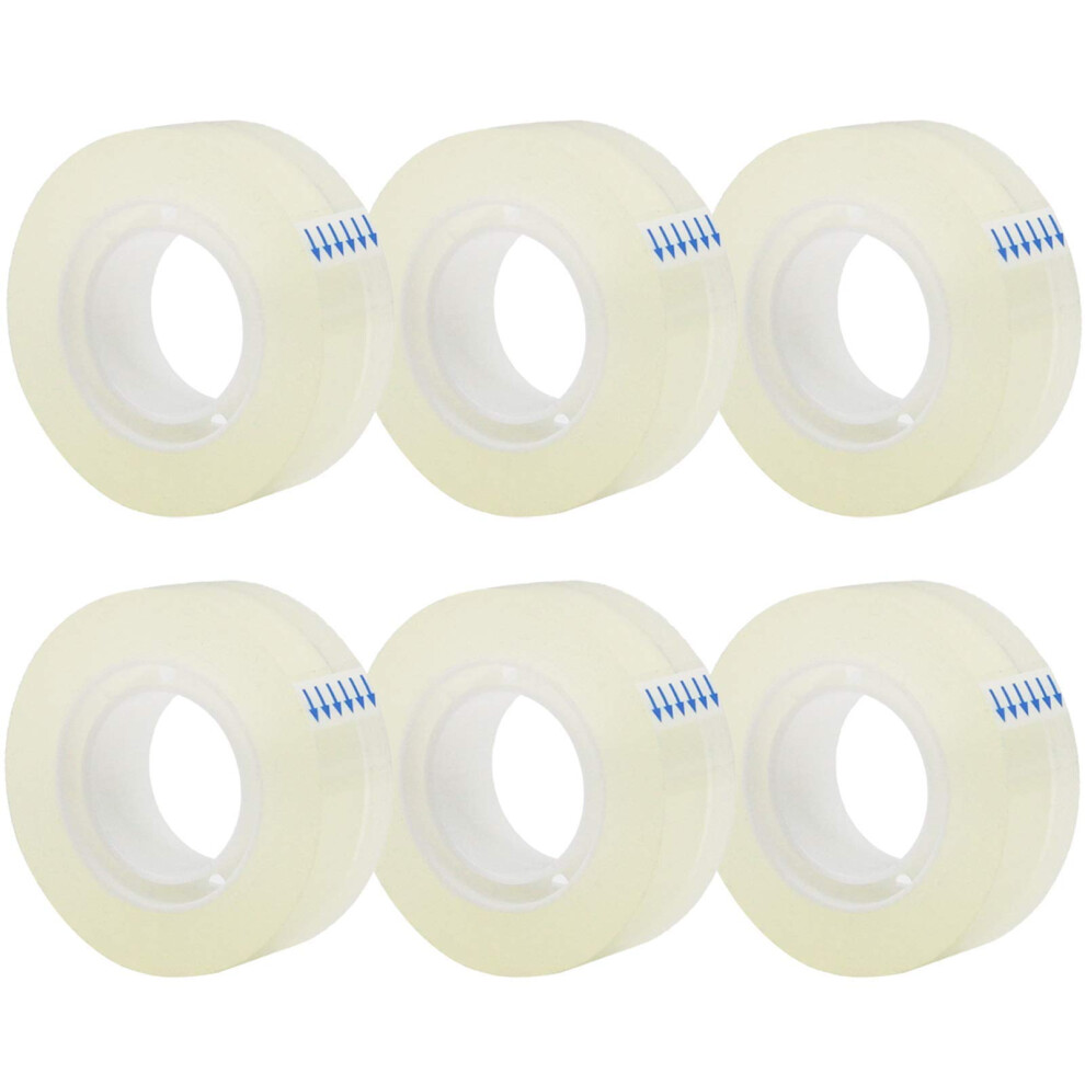 Owlkela 6 Rolls Transparent Tape Refills Clear Tape All-Purpose Tran 791711123620