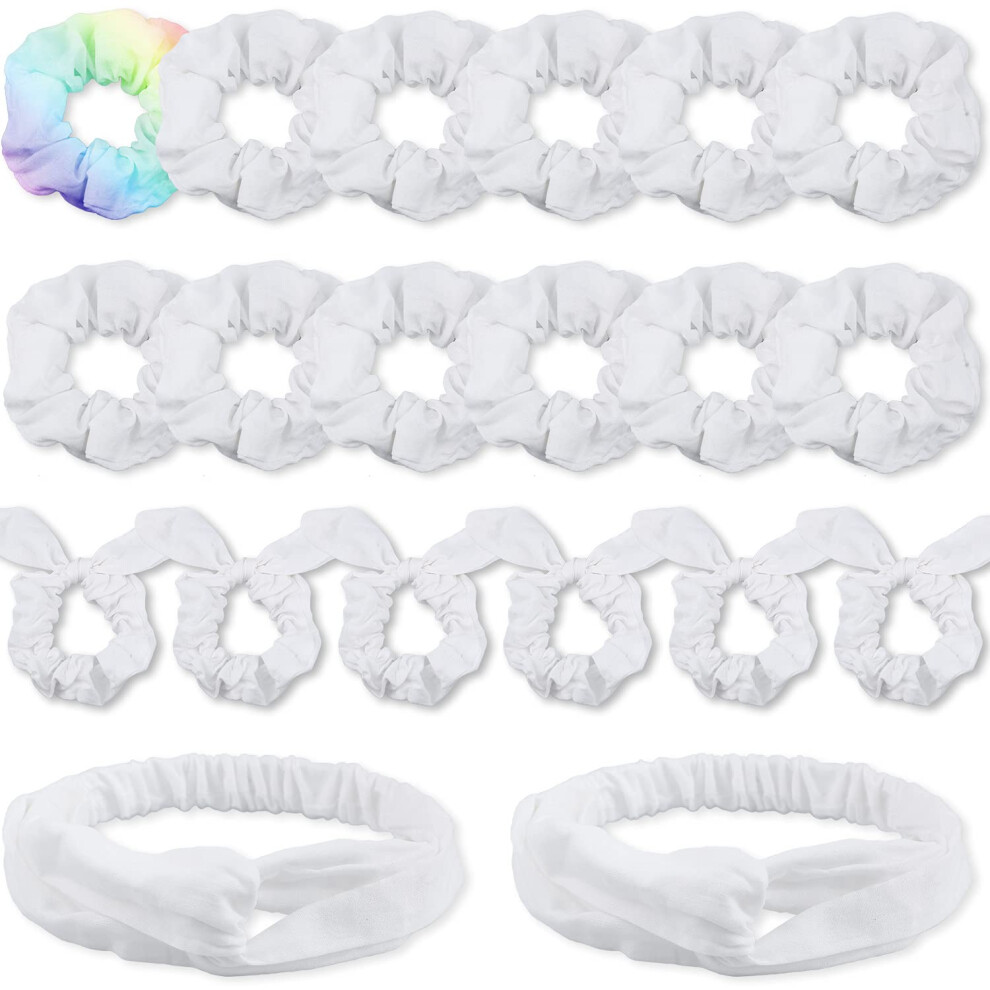 Chouchous blancs IVARYSS pour chouchous en coton     faire soi-m   me avec n   ud et teinture par nouage