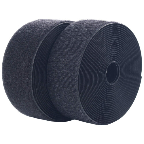 LLPT Sew On Hook and Loop Tape Roll 2 Inch x 16.5 Feet Nylon Fabric Wi