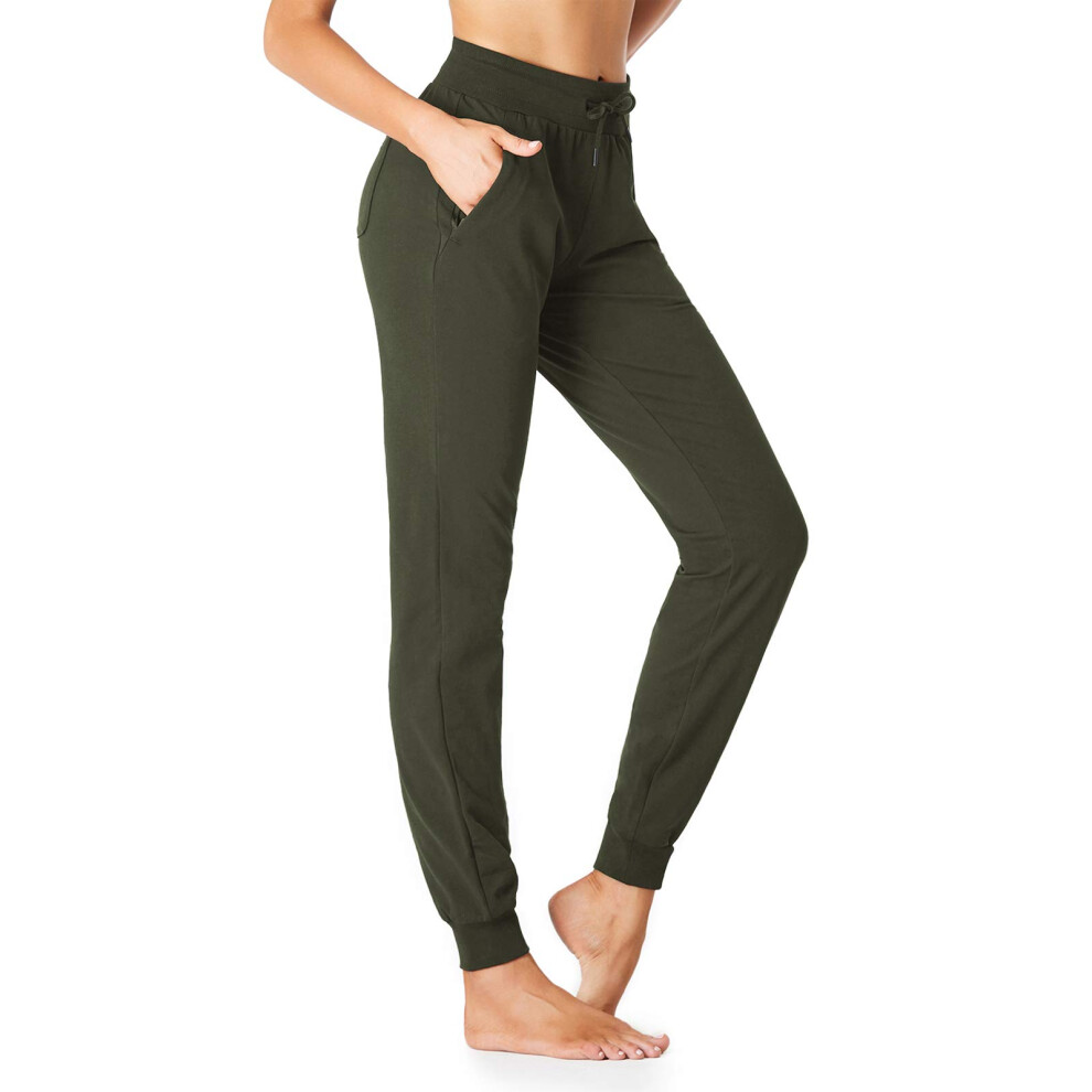 SEVEgO Pantalon de jogging l   ger en coton doux pour femme de 34 pouces avec couture int   rieure et fermeture    clair