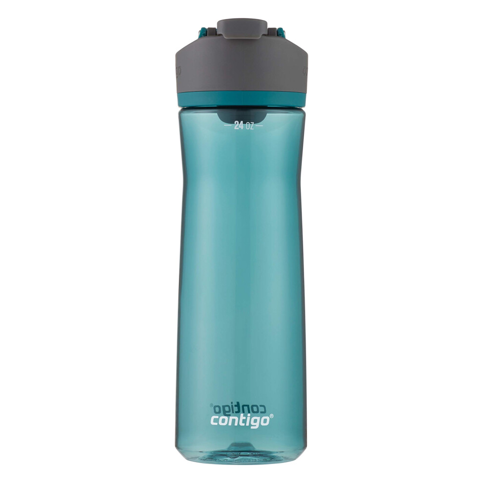 Contigo Autoseal Cortland 24Oz Water Bottle Bpa-Free Plastic Spill Leak-Proof Lid And Carry Handle Dishwasher Safe Spirulina