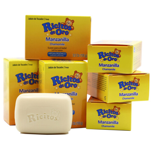Σαπούνι Καθαρισμού Ricitos de Oro για Μωρά με Εκχύλισμα Χαμομηλιού, 6 Σαπούνια 3.5 Oz