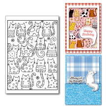 Arrietty Cats Baggrund klare stempler til kort fremstilling af dekoration klare stempler og g?r-det-selv scrapbog Crafting