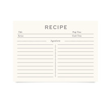 Jot & Mark Receptkort 5x7 Tum Blank Dubbelsidiga, 50 Stycken (Modern Minimal)