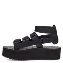 Teva Damen Flatform Mevia Verstellbare, schnelltrocknende Freizeitsandalen Fla