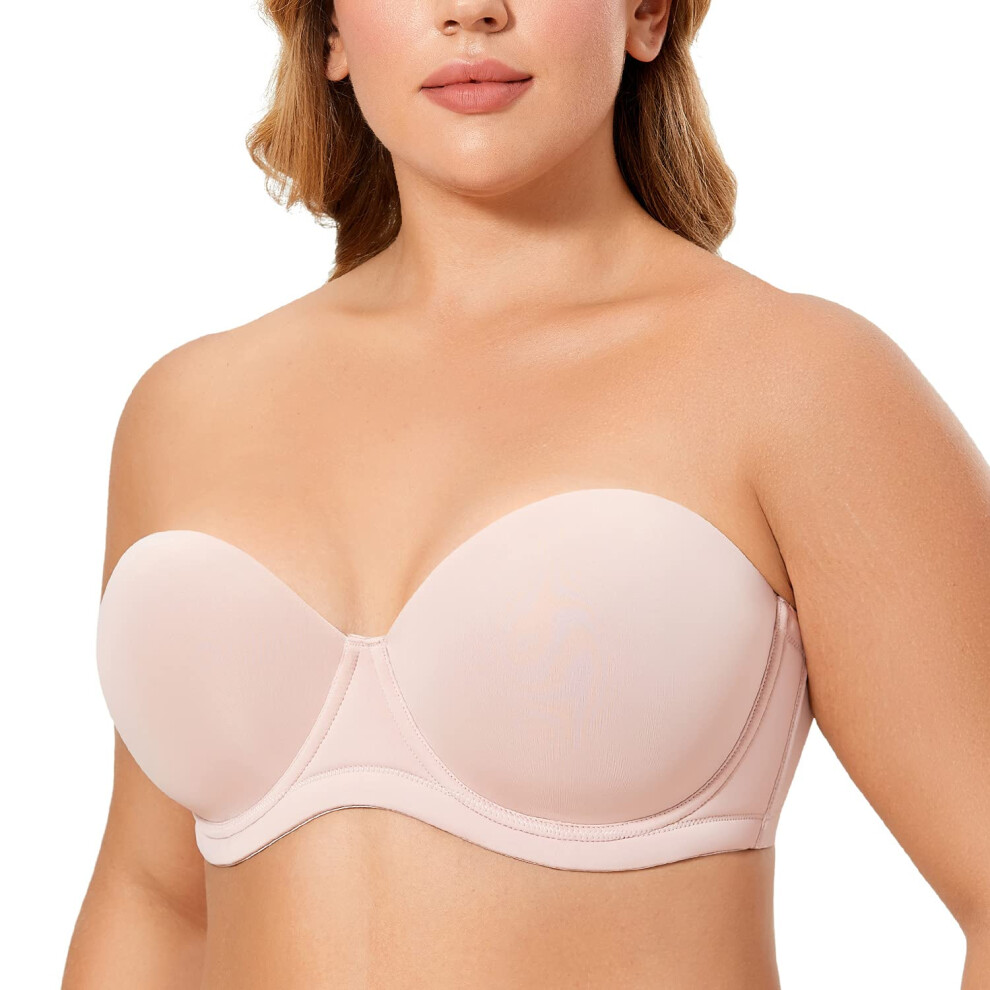 Soutien-gorge sans bretelles     armatures DELIMIRA pour femmes, multipositions, couverture compl   te