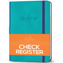 Skyline Check Register - Bok för inkomster & utgifter - Checkhäfte för småföretag