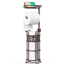 Support de papier toilette amlior pour salle de bain pouvant contenir 3 grands rouleaux de papier gant, tagre suprieure pour lingettes, mou