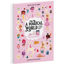 A Magical World Princess Coloring Book with 500+ Girl Stickers & 12 Sc