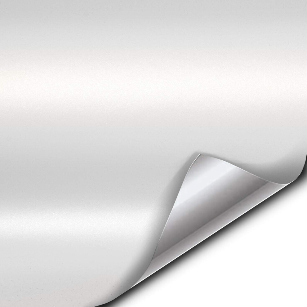 Vvivid+ Premium Vinyl Wrap Film (1Ft X 5Ft Matte Metallic ) White 628856036358