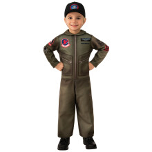 Rubie's Baby/Toddler Top Gun Maverick Fleece Costume Jumpsuit and Cap