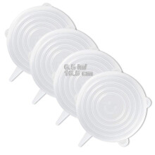 LELE LIFE 4 Pack Same Size Silicone Stretch Lids Thicker Reusable Dur