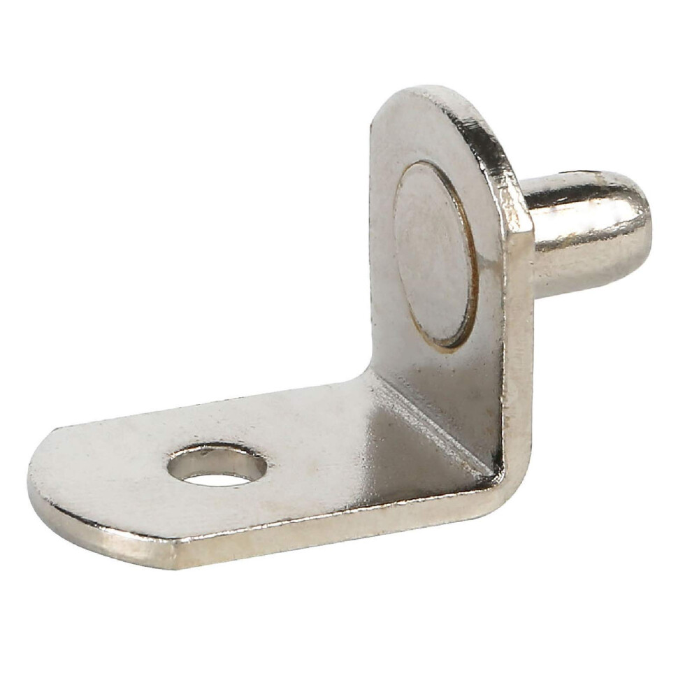 Fpz-Bd 50 Pcs Shelf Support Pegs 5Mm L-Shaped Support Cabinet Shelf Bracket Peg With Hole For Kitchen Furniture Book Shelve (Nickel) 616985364992