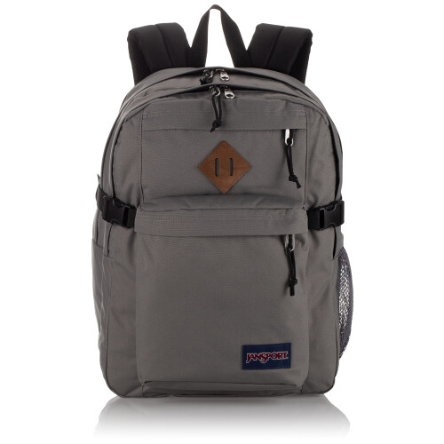 Jansport Jansport Main Campus Mackpack - Bacha de viagem ou trabalho com manga de laptop de 15 polegadas e bolsos de garrafa de    gua dupla grafite cinza