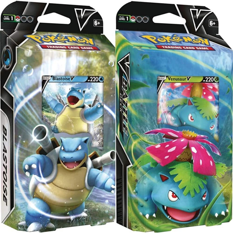 New Pokémon Pokemon V Battle Decks Bundle - Blastoise And Venusaur B08wr71zmg