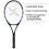 Xcello Sports 23" Αλουμινένιο Σετ Ρακετών (Μπλε/Μαύρο) με 2 Σωλήνες Μπάλες Τένις και 2 Θήκες 3