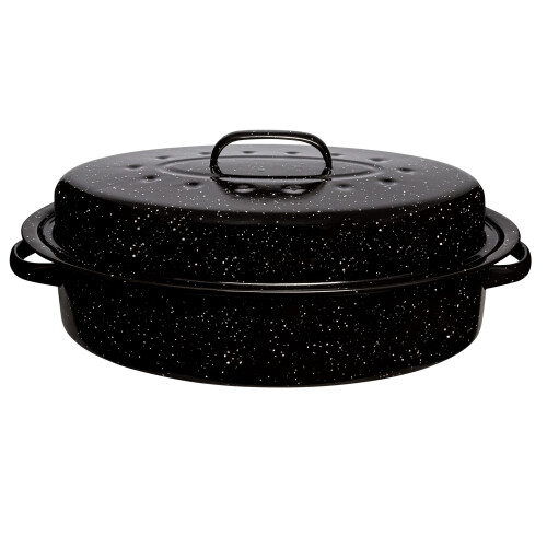 Ταψί Ψησίματος Granite Millvado, 12 lb για Γαλοπούλα, 16" Oval με Καπάκι