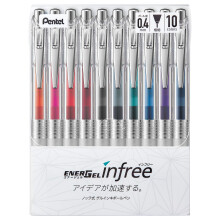 Pentel BLN74TL-10 EnerGel -mustekuulak   rkikyn    0,02 tuumaa (0,4 mm) 10 v   ri