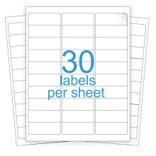 KKBESTPACK 30 Up Shipping Address Labels - 1
