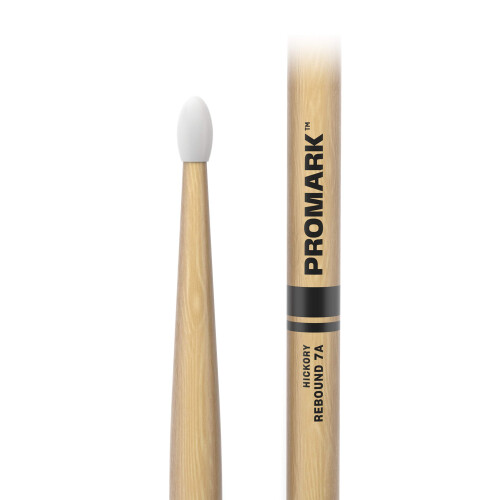 ProMark Rebound 7A Hickory Drumsticks  Oval Nylon Tip  One Pair 2